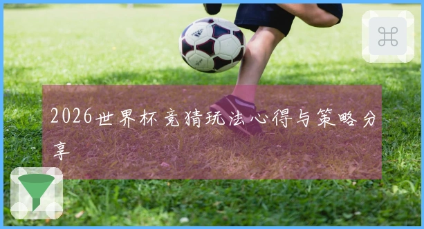 2026世界杯竞猜玩法心得与策略分享